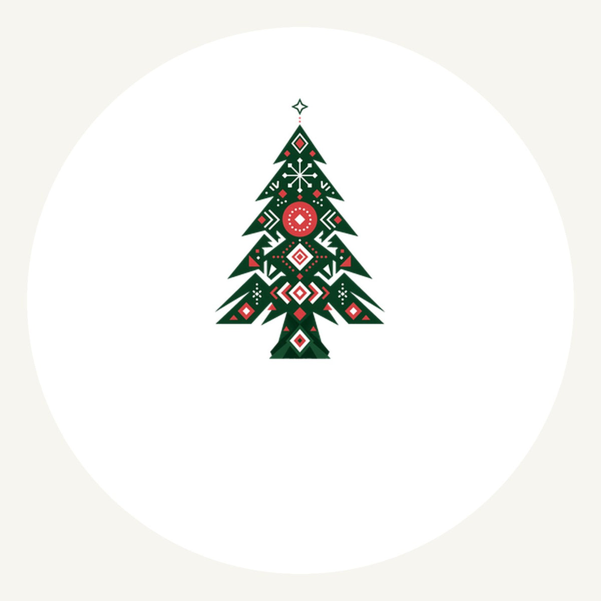 Nordic Folk Christmas Tree Personalised Pewter Christmas Ornament