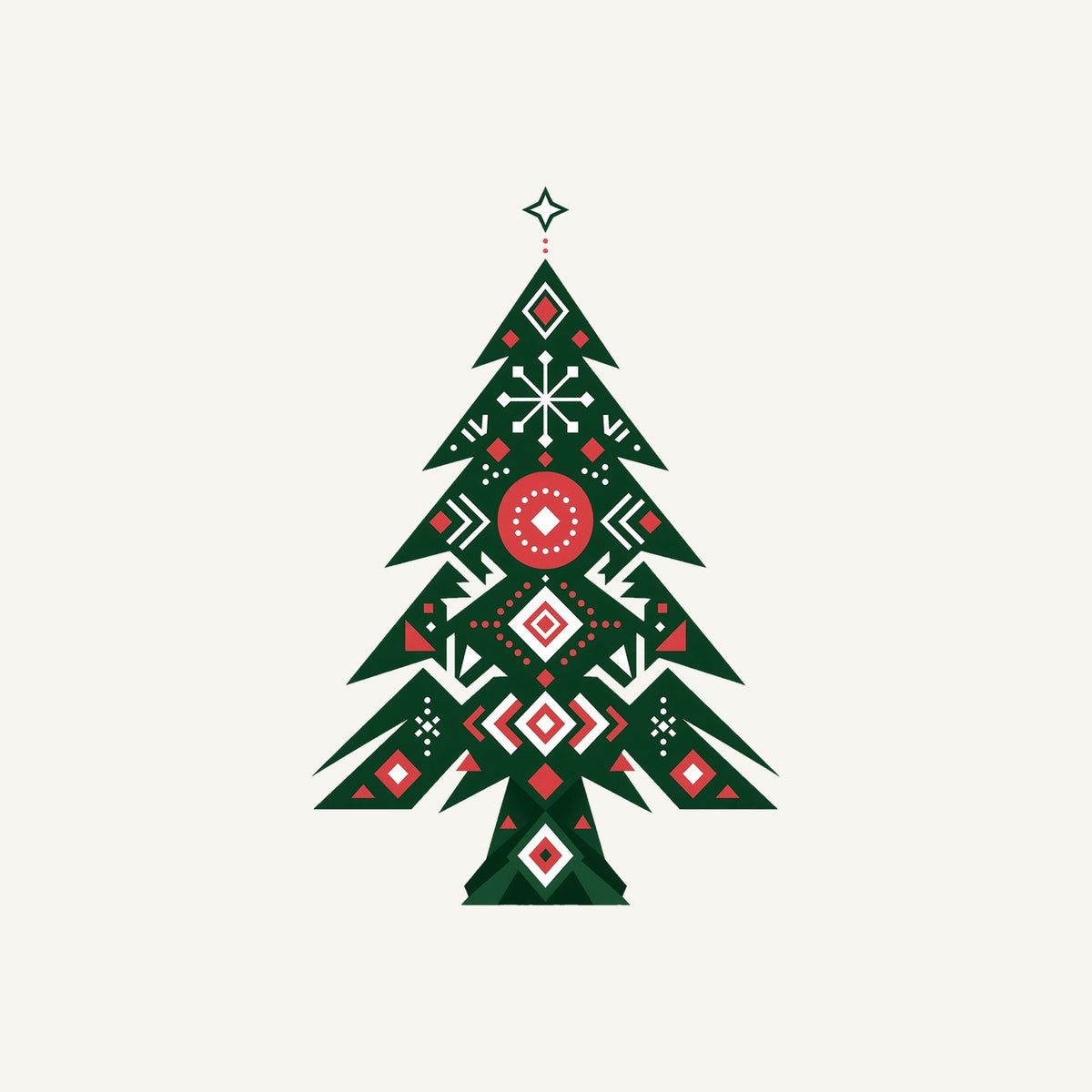 Nordic Folk Christmas Tree Personalised Christmas T-Shirt and Hoodie