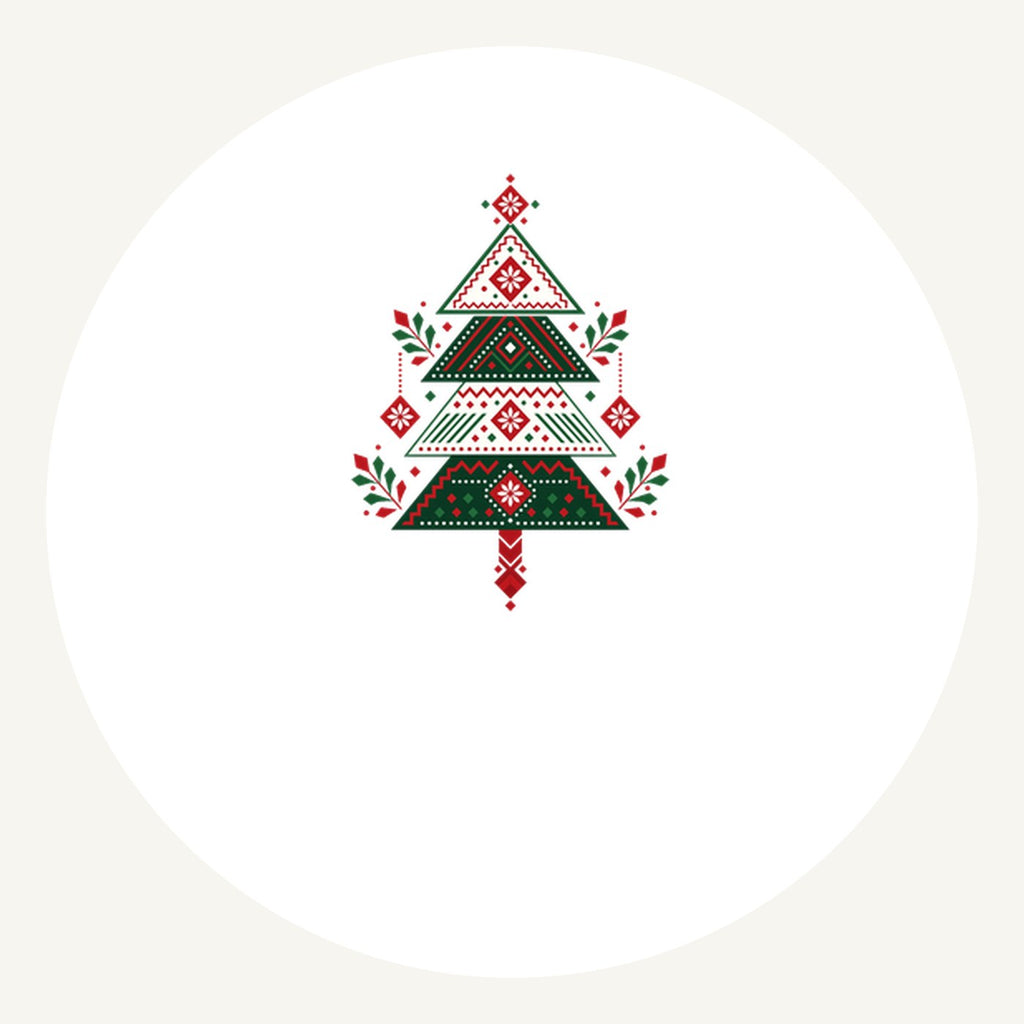Nordic Folk Christmas Tree Personalised Pewter Christmas Ornament