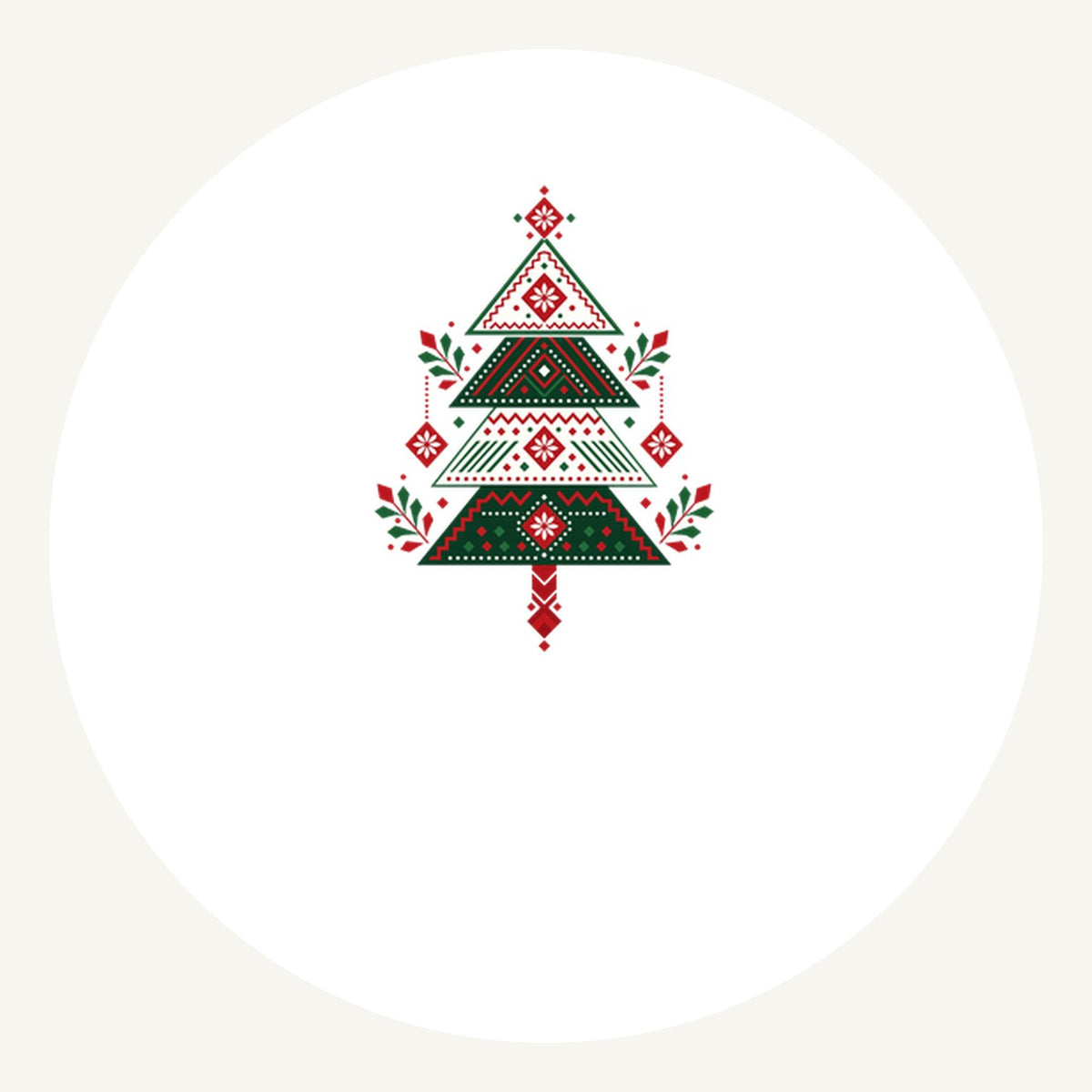 Nordic Folk Christmas Tree Personalised Pewter Christmas Ornament