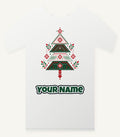 Nordic Folk Christmas Tree Personalised Christmas T-Shirt and Hoodie