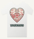 Nordic Folk Heart Personalised Christmas T-Shirt and Hoodie