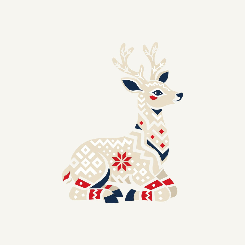 Nordic Folk Reindeer Personalised Kids Tee and Baby Bodysuit