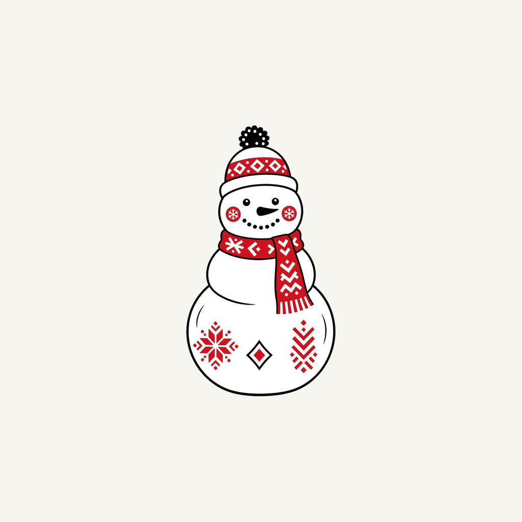 Nordic Folk Snowman Personalised Christmas Mug