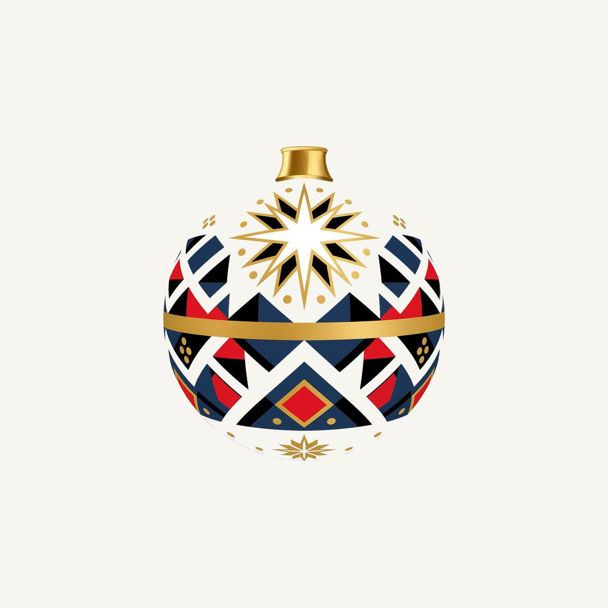 Nordic Geometric Bauble Personalised Christmas Mug