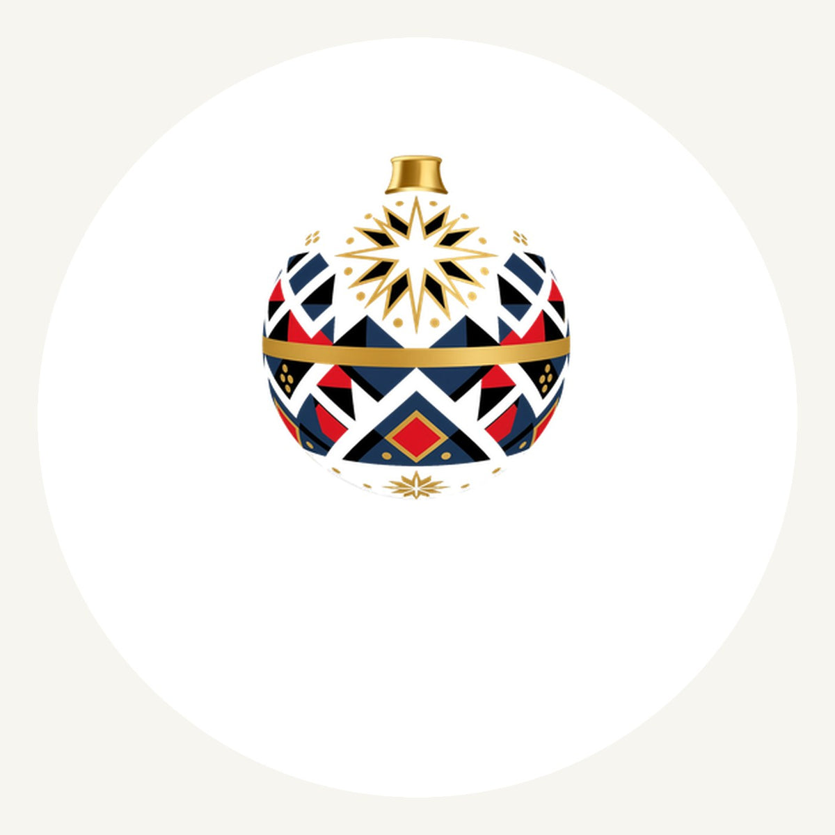 Nordic Geometric Bauble Personalised Pewter Christmas Ornament