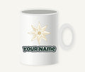 Nordic Gold Star Personalised Christmas Mug