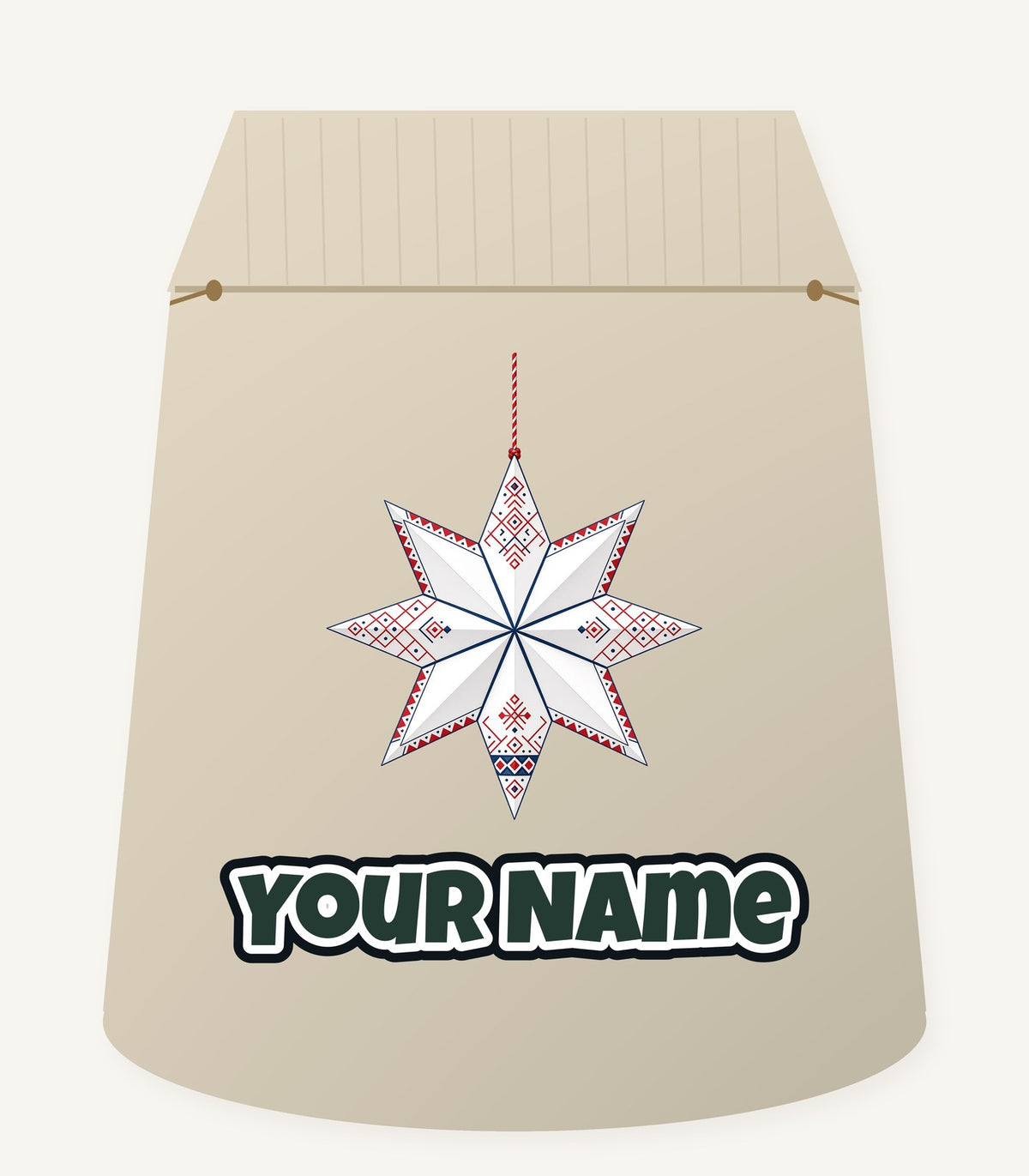 Nordic Paper Star Personalised Santa Sack