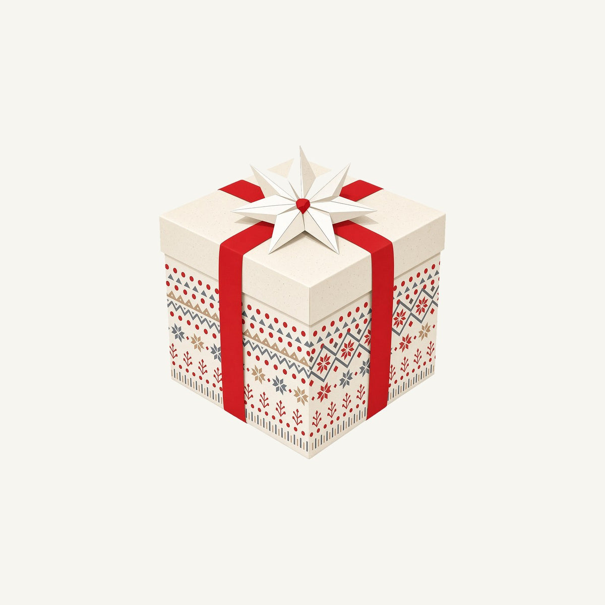 Nordic Patterned Gift Box Personalised Christmas Mug
