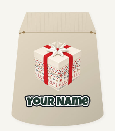 Nordic Patterned Gift Box Personalised Santa Sack