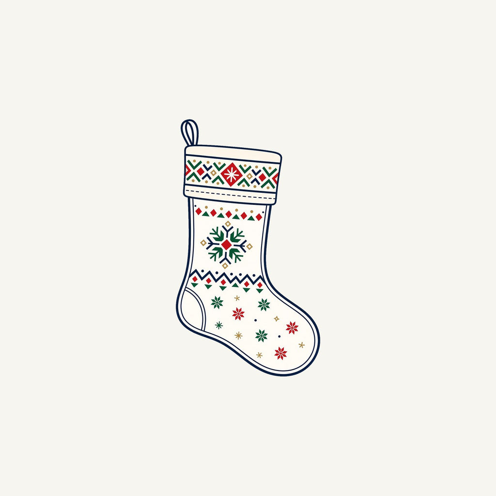 Nordic Snowflake Stocking Personalised Christmas Mug