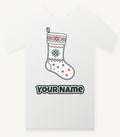 Nordic Snowflake Stocking Personalised Christmas T-Shirt and Hoodie