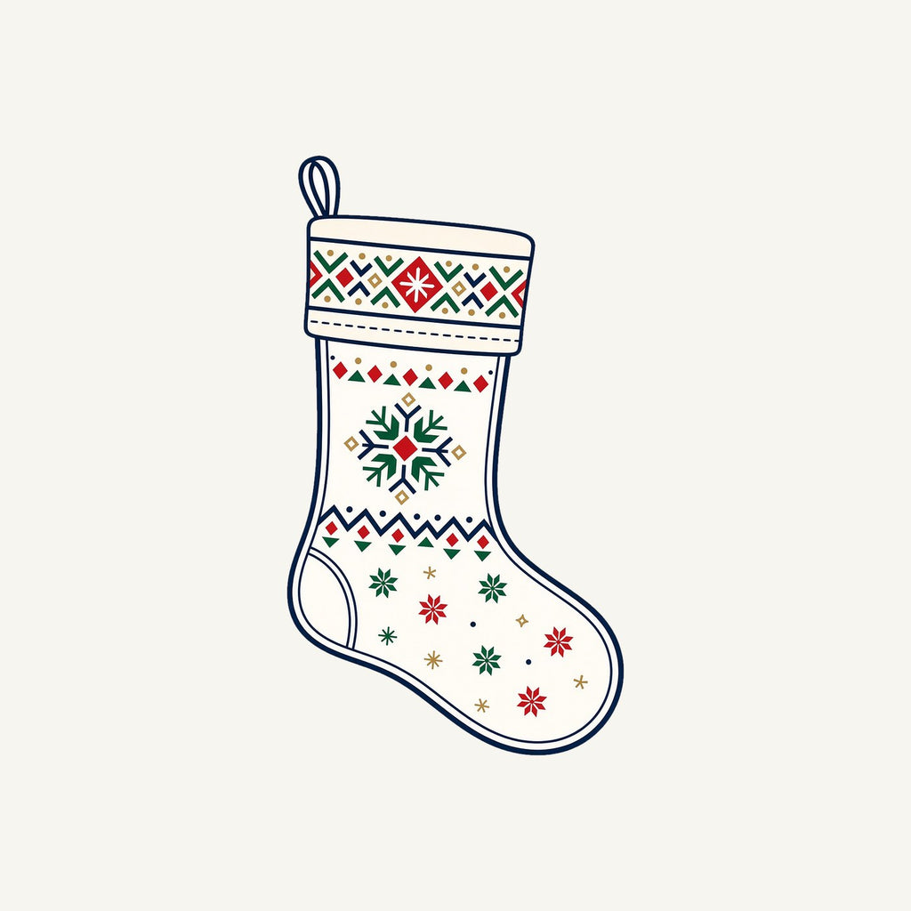 Nordic Snowflake Stocking Personalised Christmas T-Shirt and Hoodie