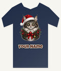Norwegian Forest Cat Christmas Personalised Kids Tee and Baby Bodysuit