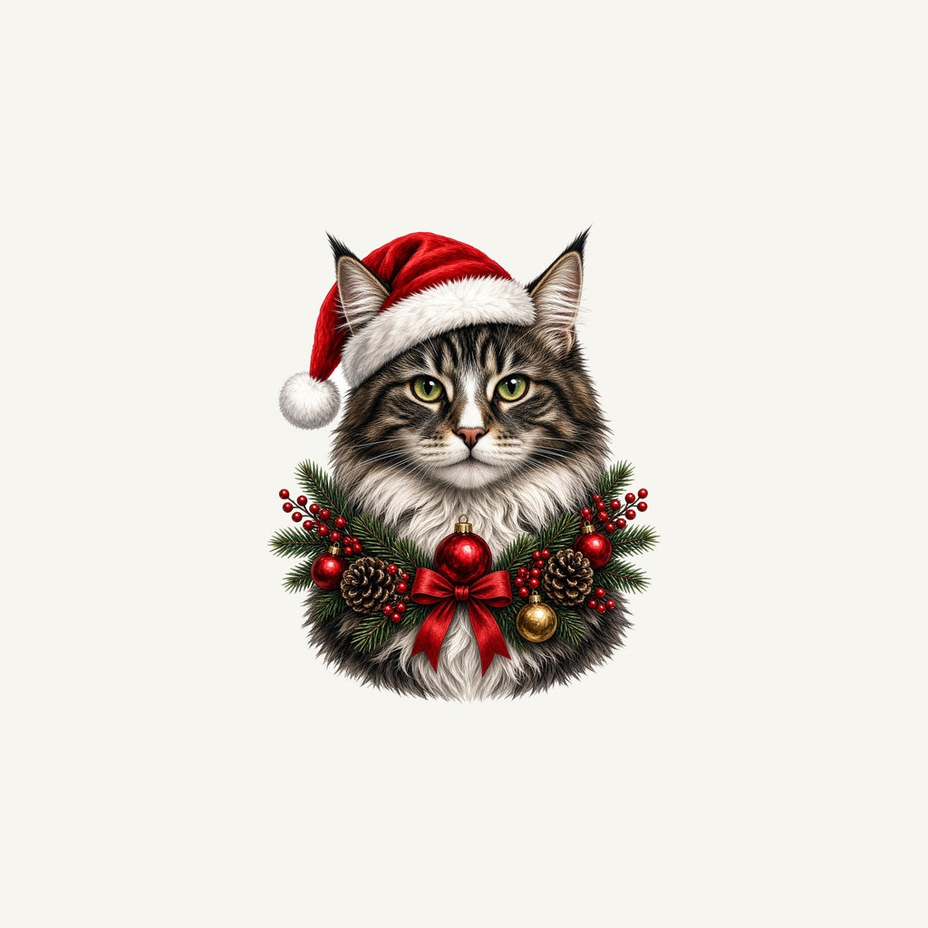 Norwegian Forest Cat Christmas Personalised Christmas Mug