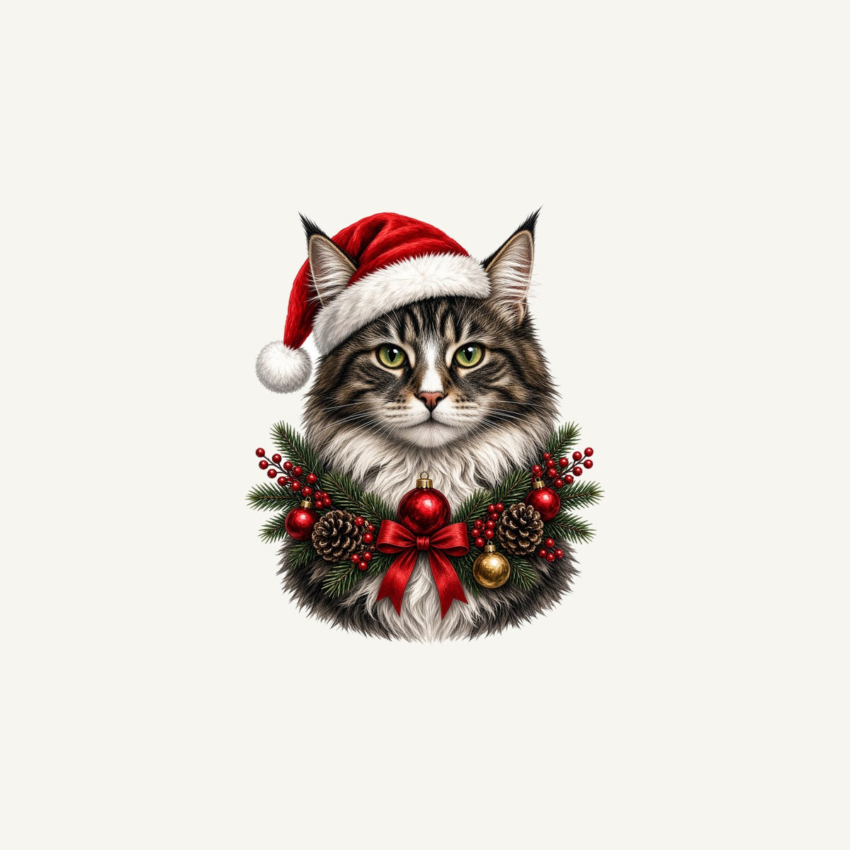 Norwegian Forest Cat Christmas Personalised Christmas Mug