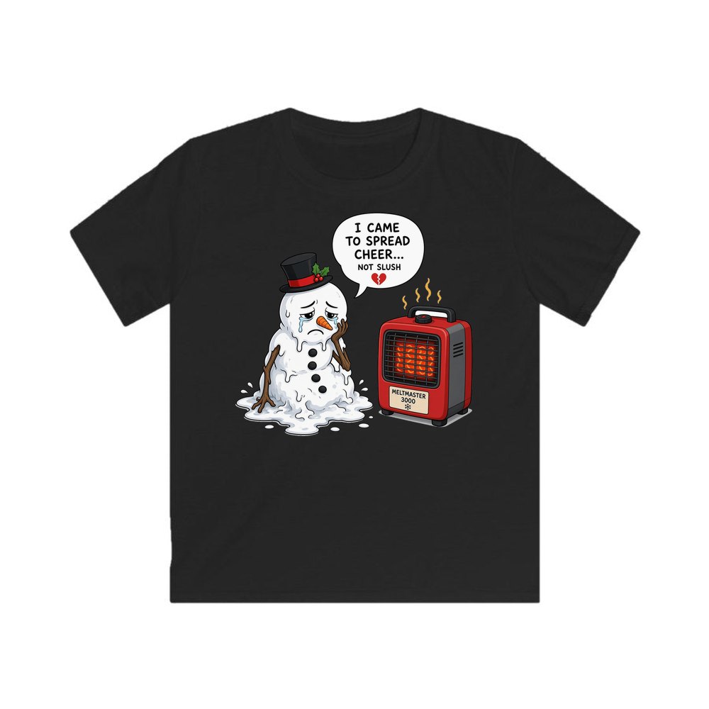 Not Slush personalised kids Christmas tee in black