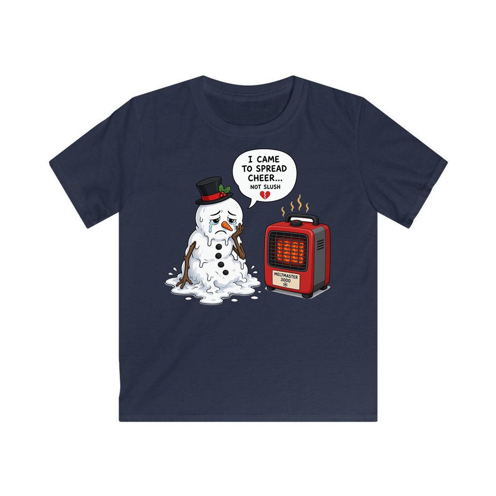 Not Slush personalised kids Christmas tee in navy