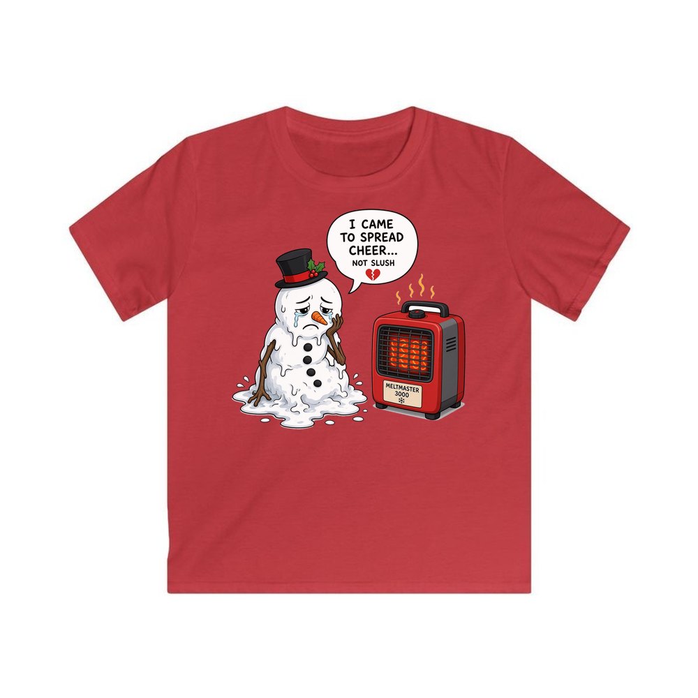 Not Slush personalised kids Christmas tee in red