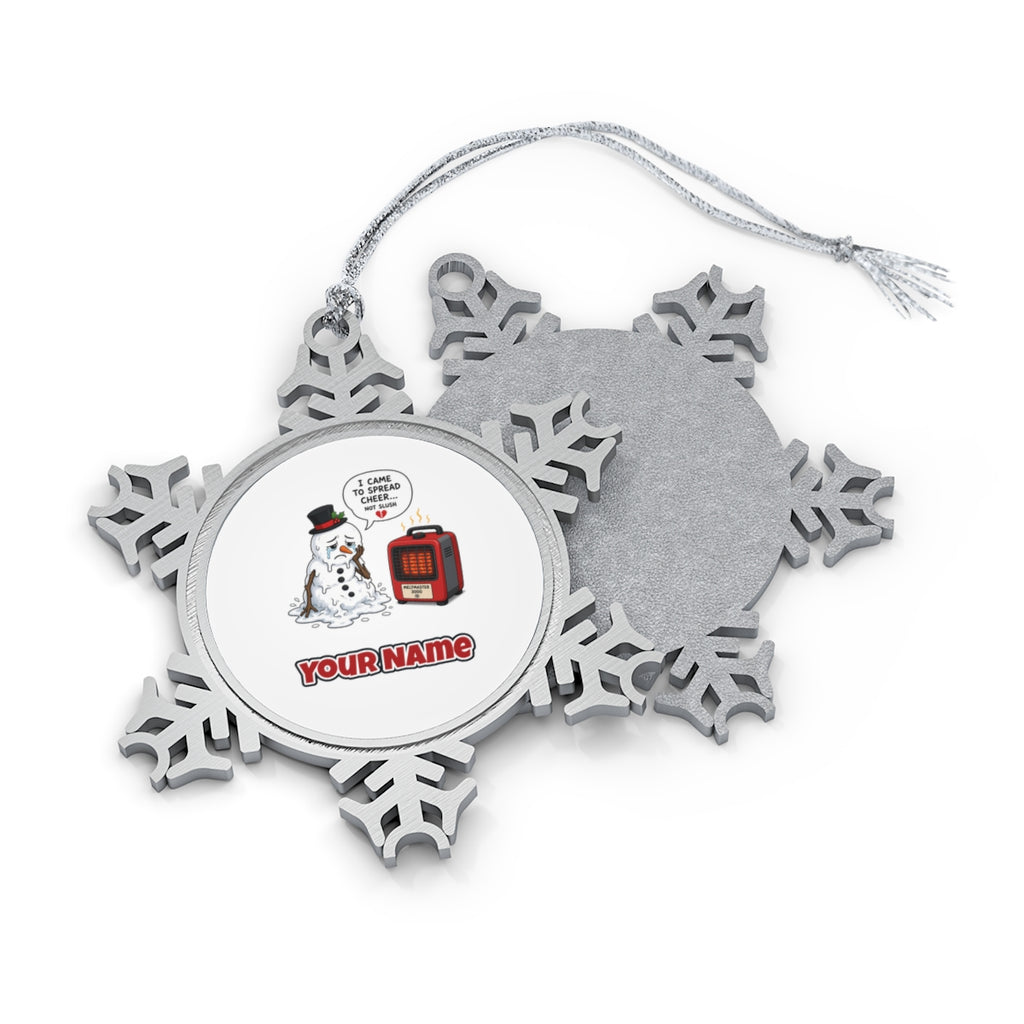 Not Slush Personalised Pewter Christmas Ornament
