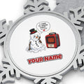 Not Slush Personalised Pewter Christmas Ornament