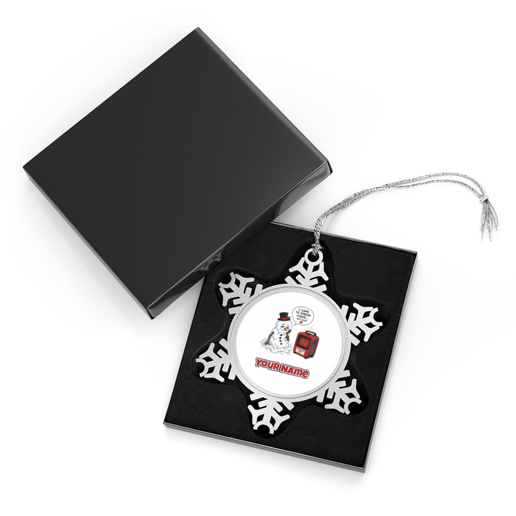 Not Slush Personalised Pewter Christmas Ornament