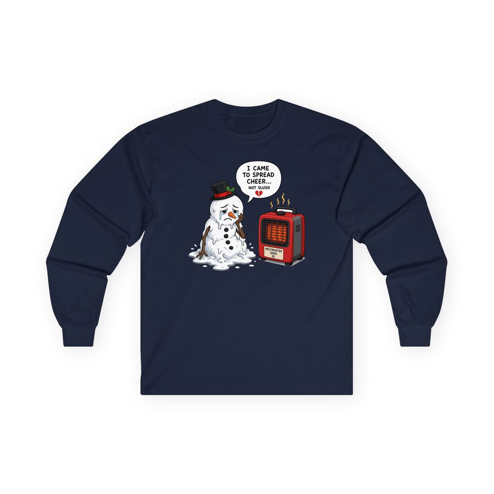 Not Slush personalised long sleeve Christmas T-shirt in navy