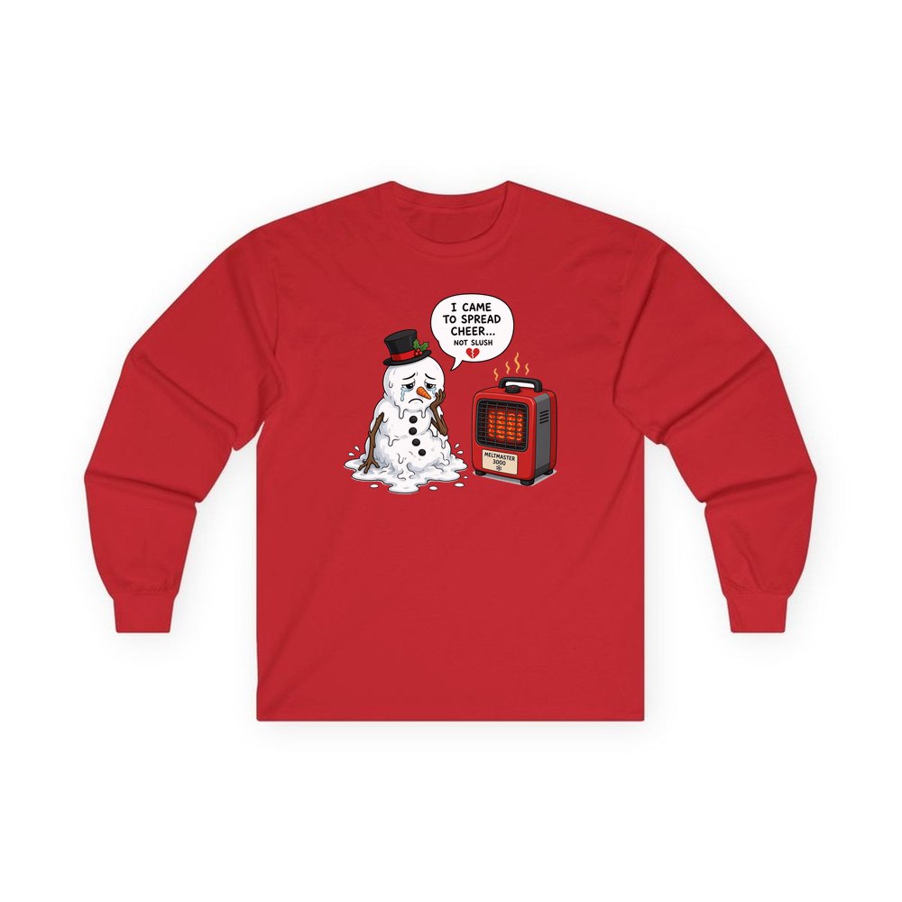 Not Slush personalised long sleeve Christmas T-shirt in red