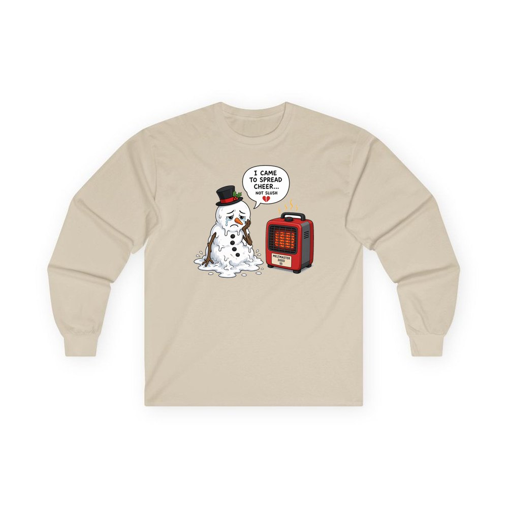 Not Slush personalised long sleeve Christmas T-shirt in sand