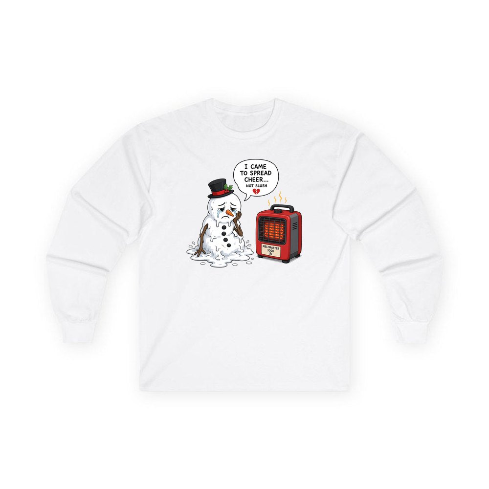 Not Slush personalised long sleeve Christmas T-shirt in white