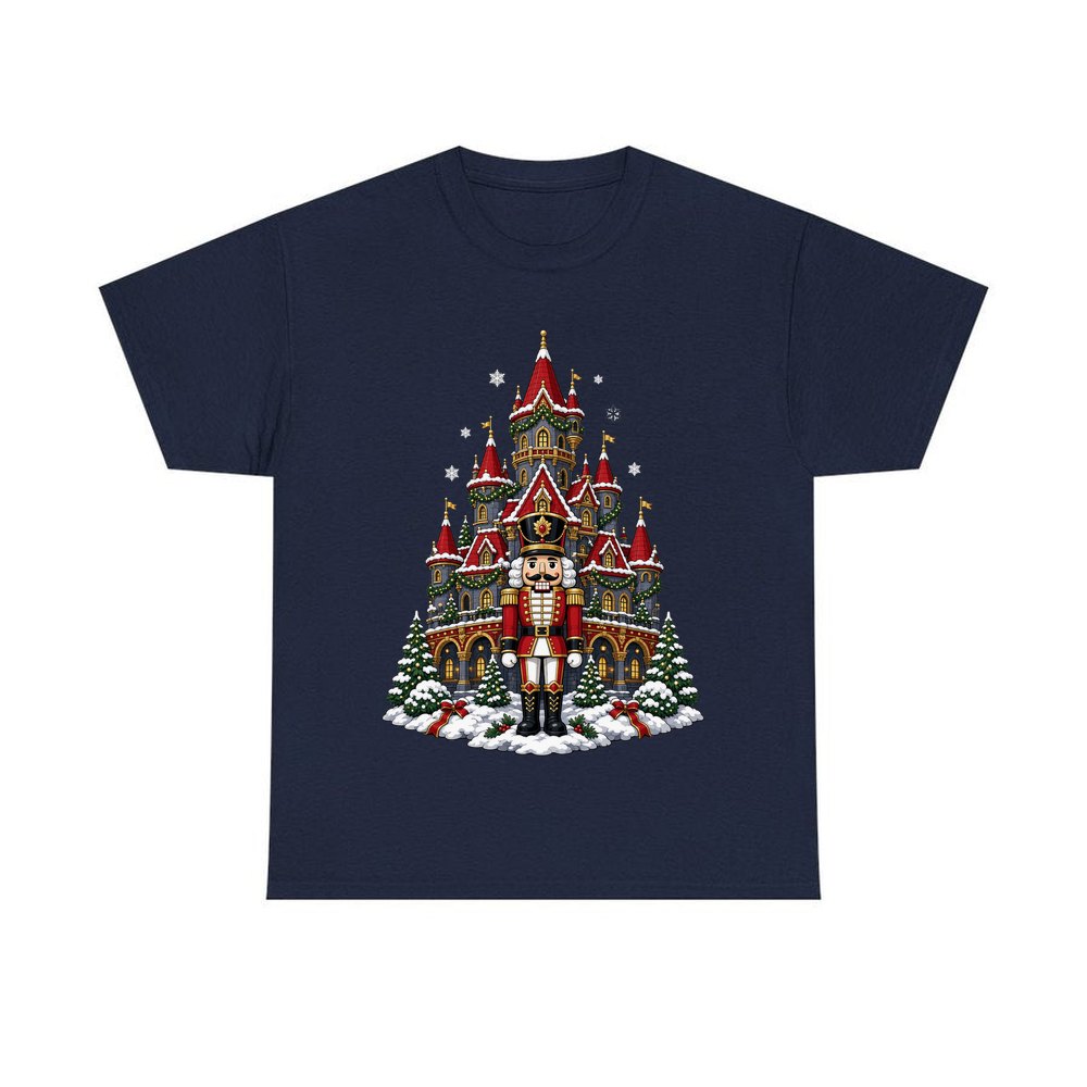 Nutcracker at the Castle personalised Christmas T-shirt in navy