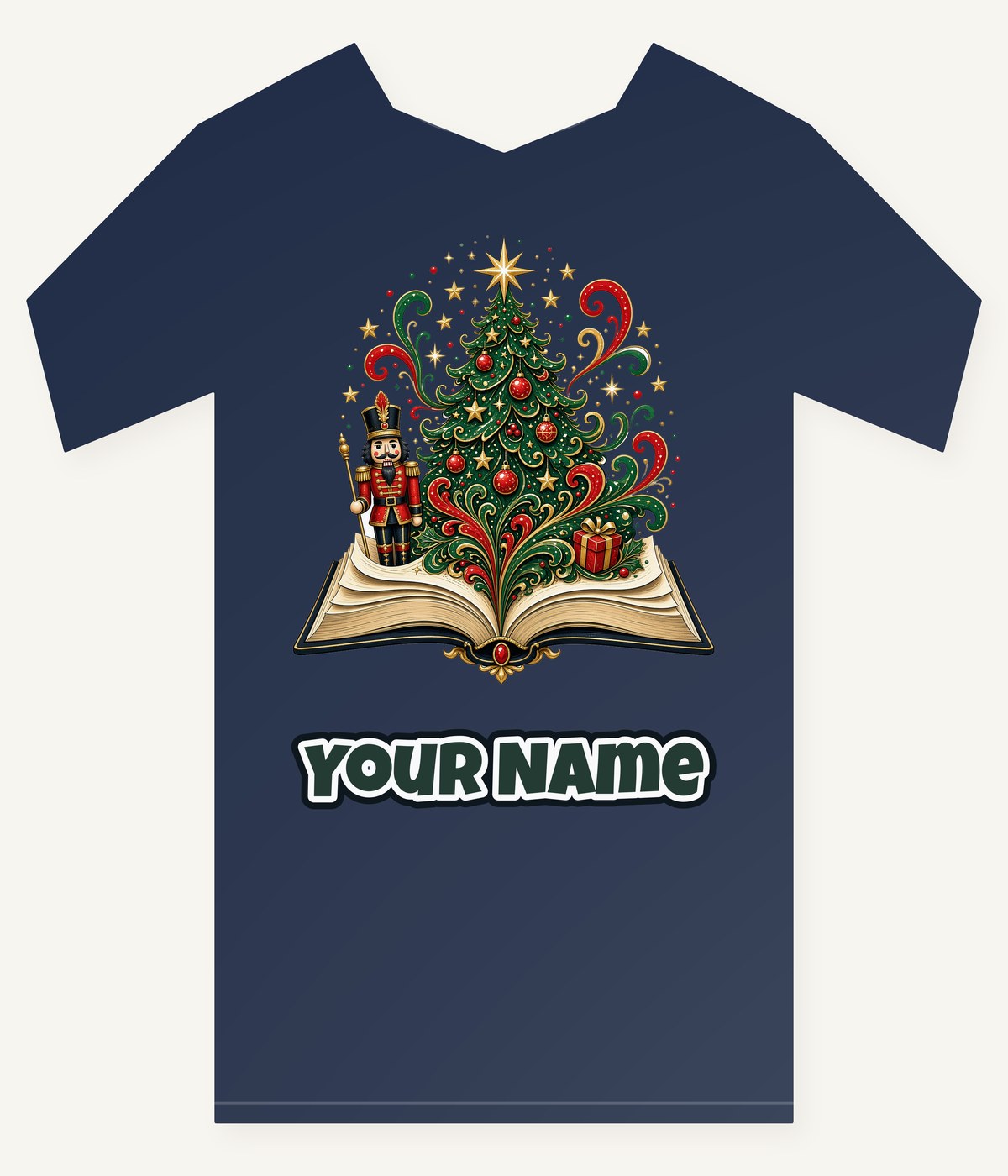 Nutcracker Christmas Storybook Personalised Kids Tee and Baby Bodysuit