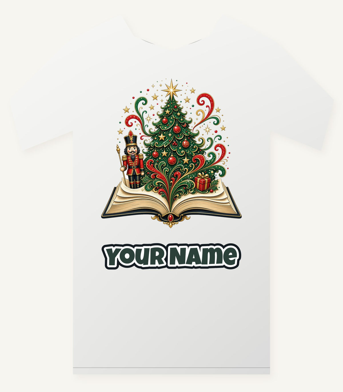 Nutcracker Christmas Storybook Personalised Christmas T-Shirt and Hoodie