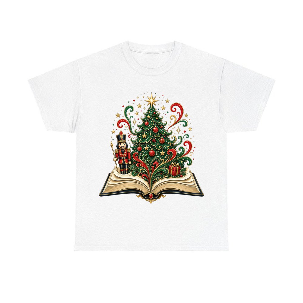 Nutcracker Christmas Storybook personalised Christmas T-shirt in white