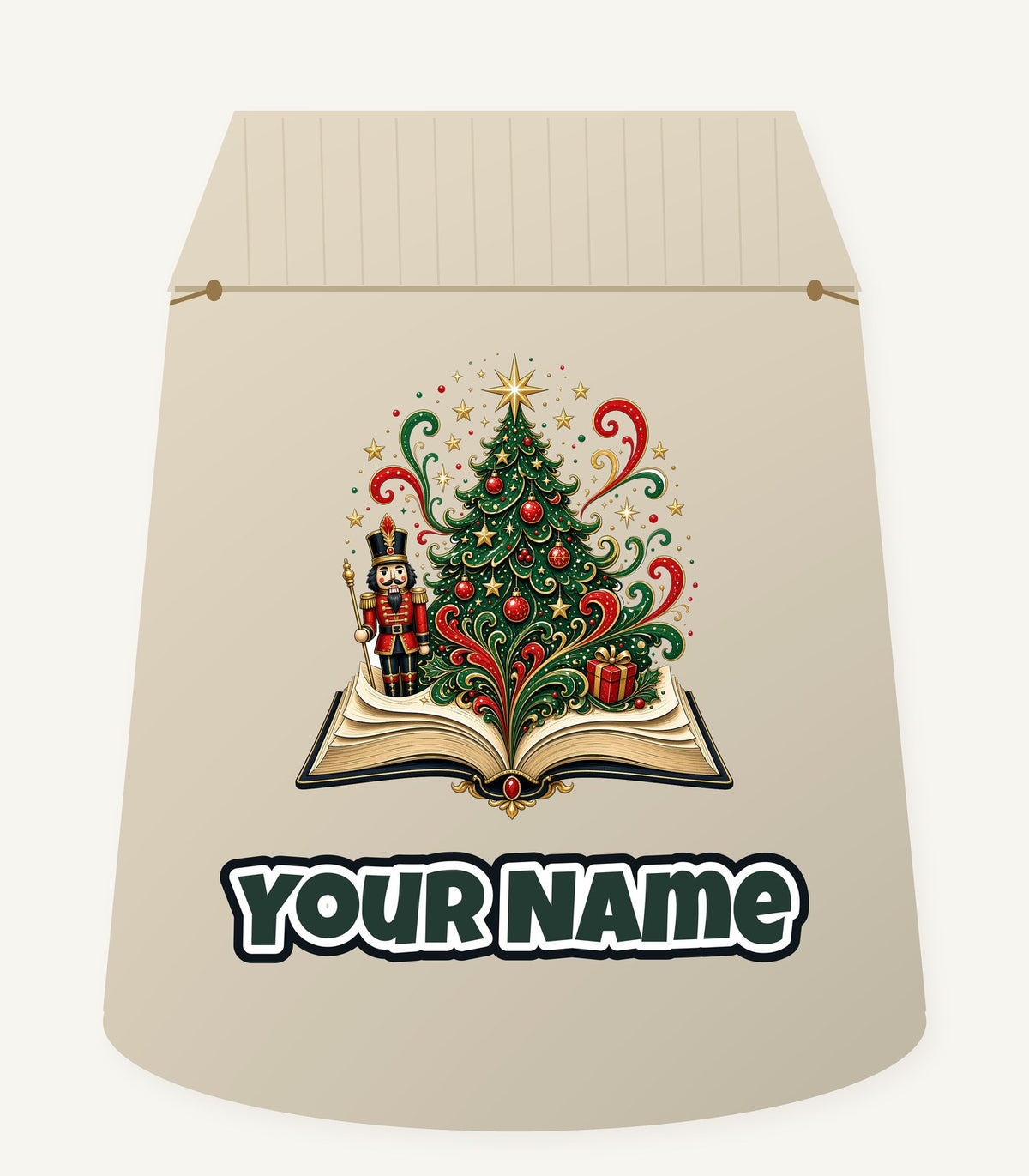 Nutcracker Christmas Storybook Personalised Santa Sack