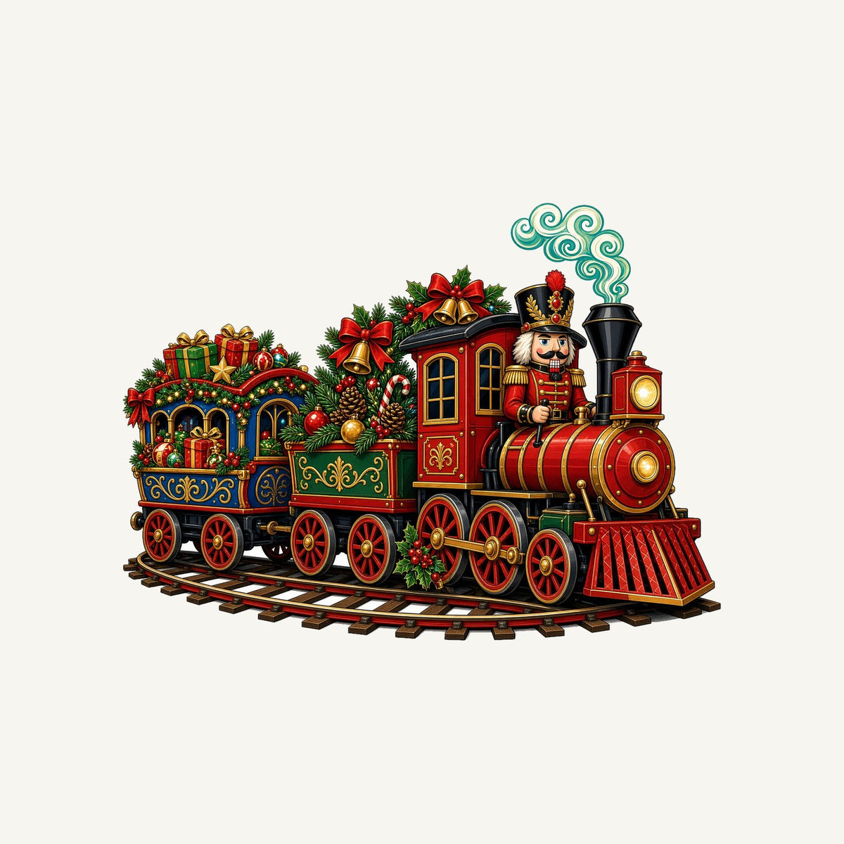 Nutcracker Driving Christmas Train Personalised Christmas Mug