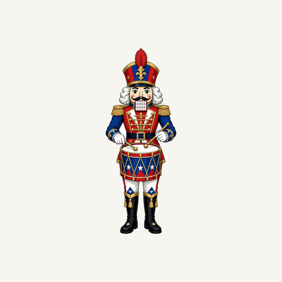 Nutcracker Drummer Soldier Personalised Kids Tee and Baby Bodysuit