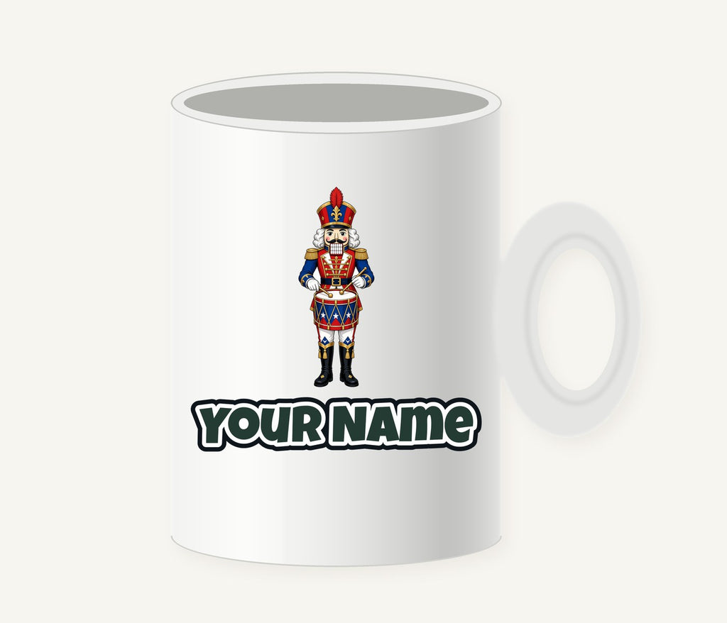 Nutcracker Drummer Soldier Personalised Christmas Mug