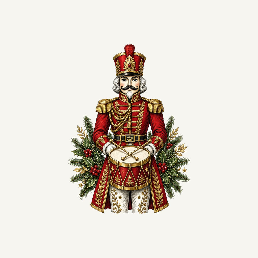 Nutcracker Drummer Soldier Personalised Kids and Baby Christmas Tee
