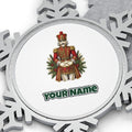 Nutcracker Drummer Soldier Personalised Pewter Christmas Ornament