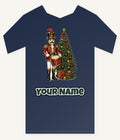 Nutcracker Drummer with Tree Personalised Kids Tee and Baby Bodysuit