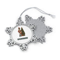 Nutcracker Drummer with Tree Personalised Pewter Christmas Ornament