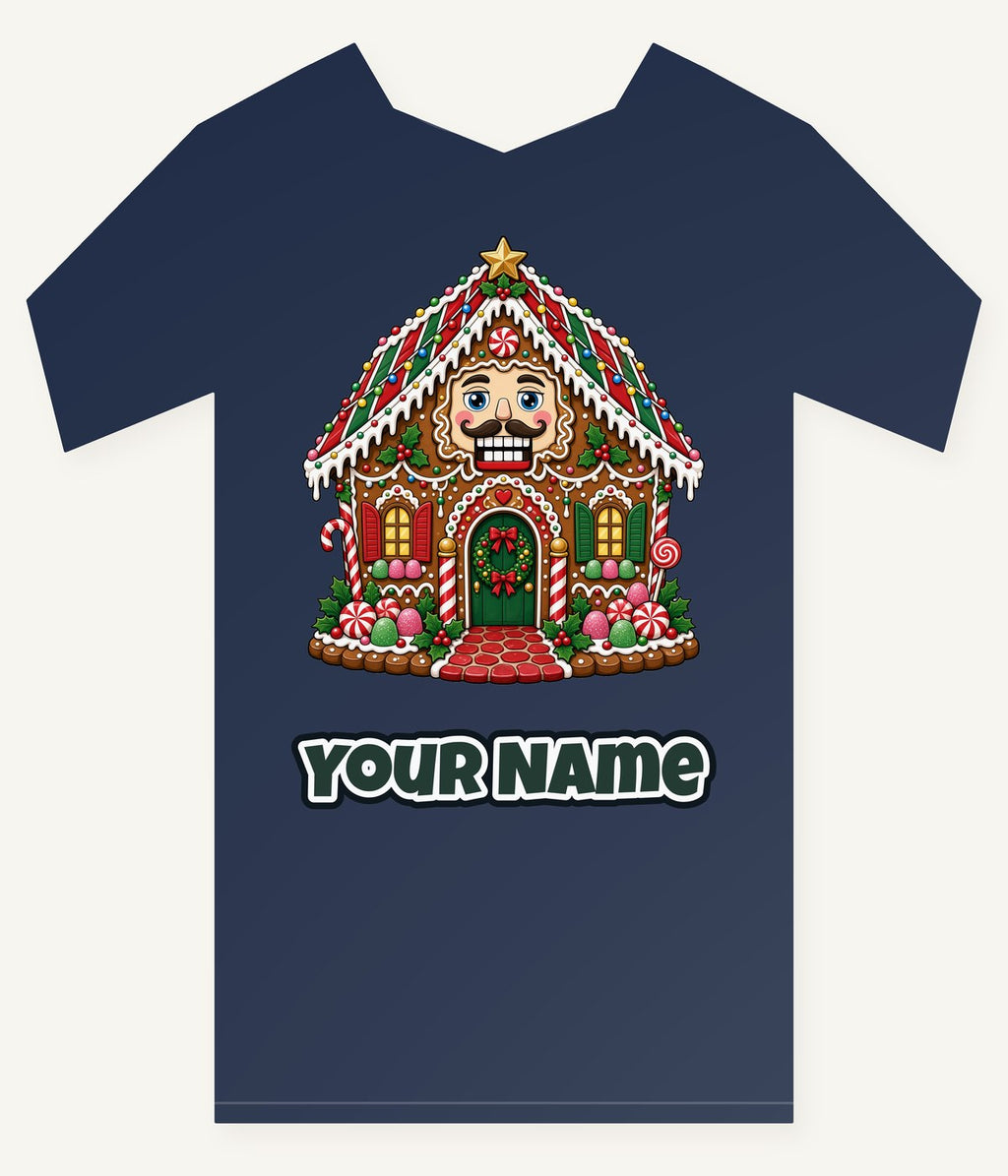 Nutcracker Gingerbread House Personalised Kids Tee and Baby Bodysuit