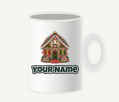 Nutcracker Gingerbread House Personalised Christmas Mug