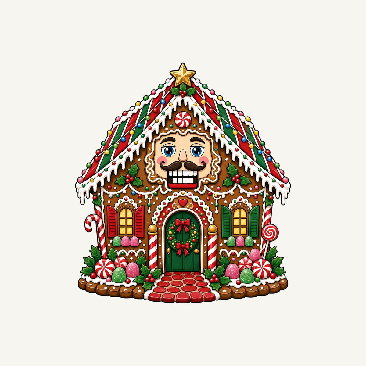 Nutcracker Gingerbread House Personalised Santa Sack
