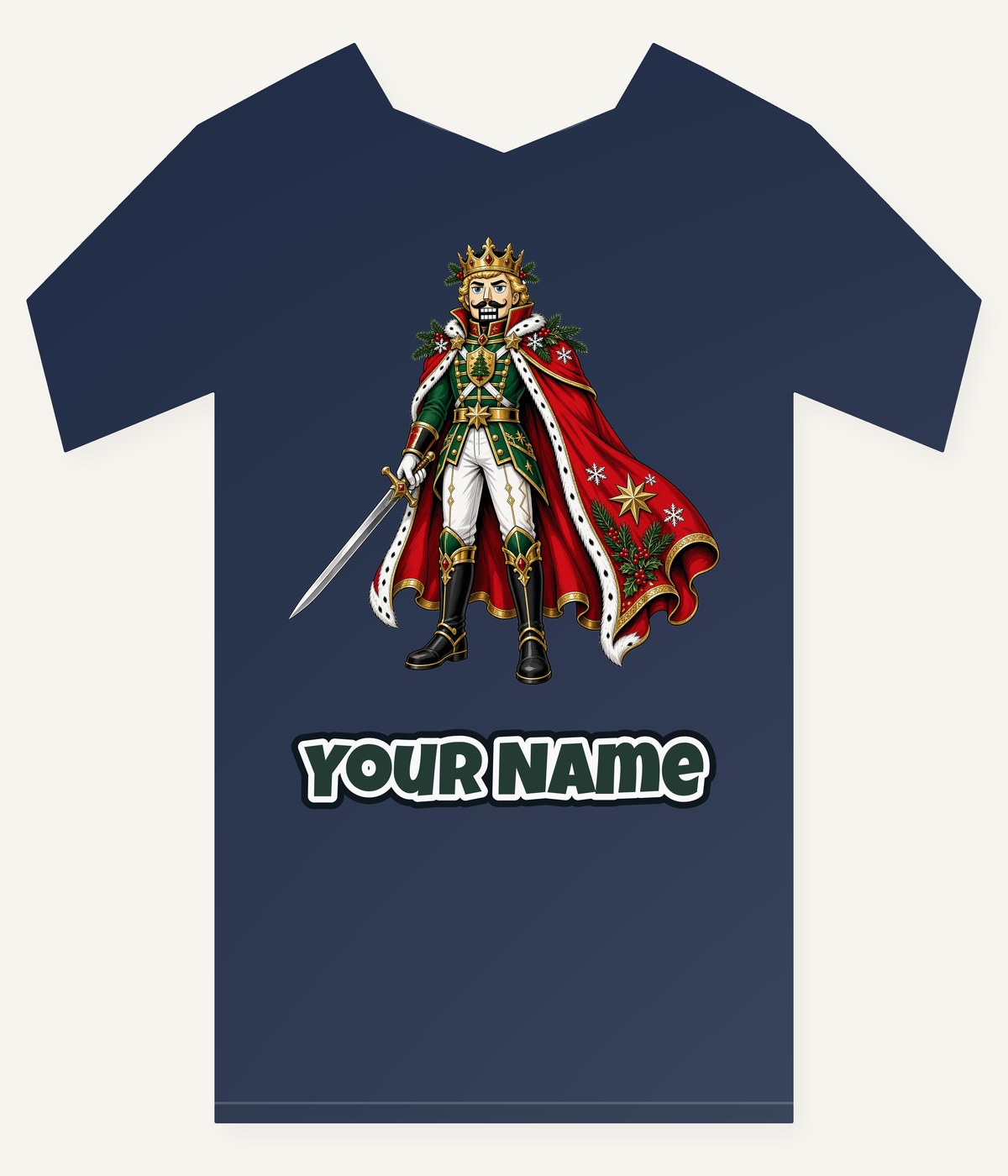 Nutcracker Prince with Sword Personalised Kids Tee and Baby Bodysuit
