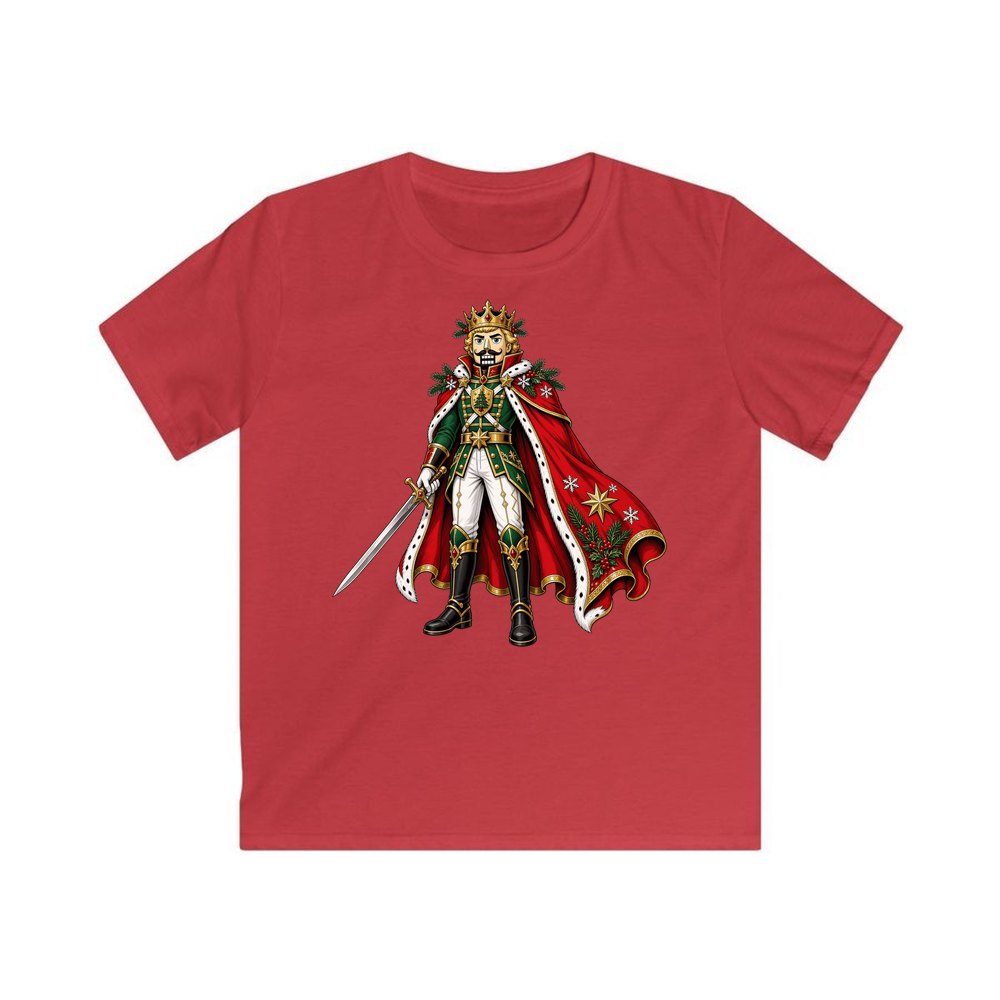 Nutcracker Prince with Sword personalised kids Christmas tee in red