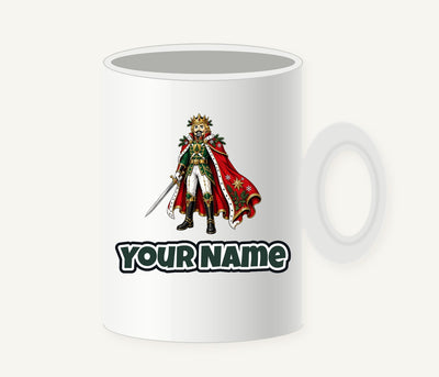 Nutcracker Prince with Sword Personalised Christmas Mug
