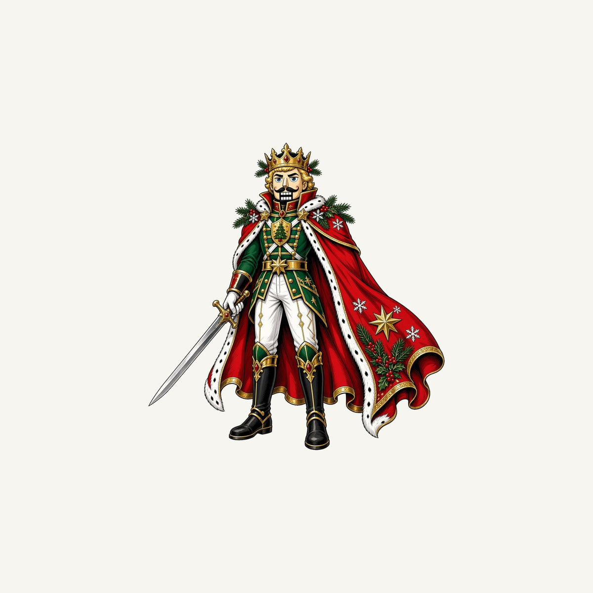 Nutcracker Prince with Sword Personalised Christmas Mug