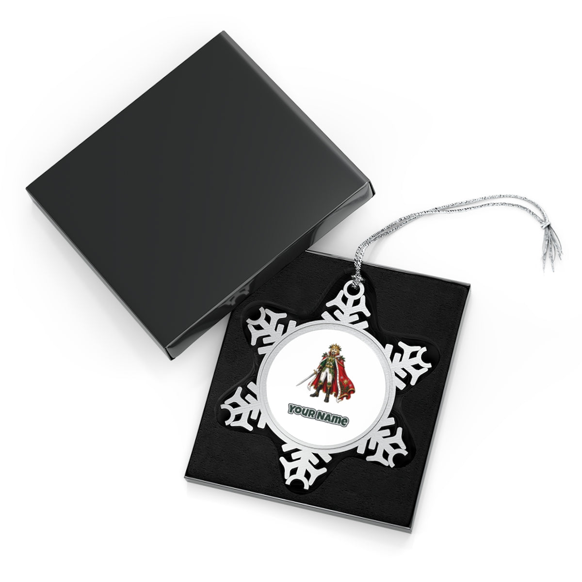 Nutcracker Prince with Sword Personalised Pewter Christmas Ornament